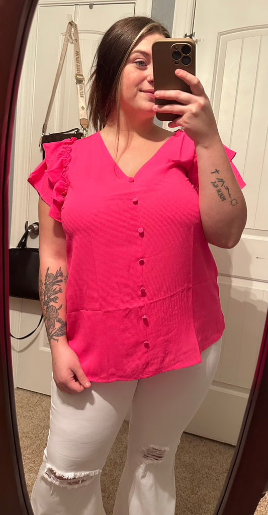 Pretty In Pink Ruffled Top